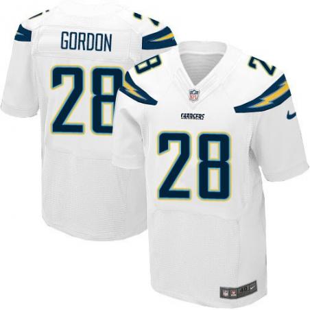 [Elite] Gordon San Diego Football Team Jersey -San Diego #28 Melvin Gordon Jersey (White)