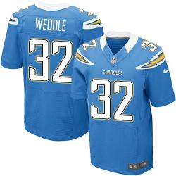 [Elite] Weddle San Diego Football Team Jersey -San Diego #32 Eric Weddle Jersey (Light Blue)