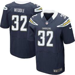 [Elite] Weddle San Diego Football Team Jersey -San Diego #32 Eric Weddle Jersey (Navy Blue)