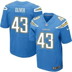 [Elite] Oliver San Diego Football Team Jersey -San Diego #43 Branden Oliver Jersey (Light Blue)
