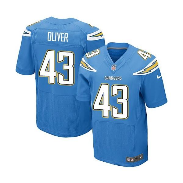 [Elite] Oliver San Diego Football Team Jersey -San Diego #43 Branden Oliver Jersey (Light Blue)