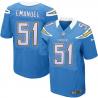 [Elite] Emanuel San Diego Football Team Jersey -San Diego #51 Kyle Emanuel Jersey (Light Blue)