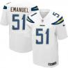 [Elite] Emanuel San Diego Football Team Jersey -San Diego #51 Kyle Emanuel Jersey (White)