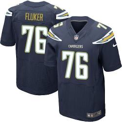 [Elite] Fluker San Diego Football Team Jersey -San Diego #76 D.J. Fluker Jersey (Navy Blue)
