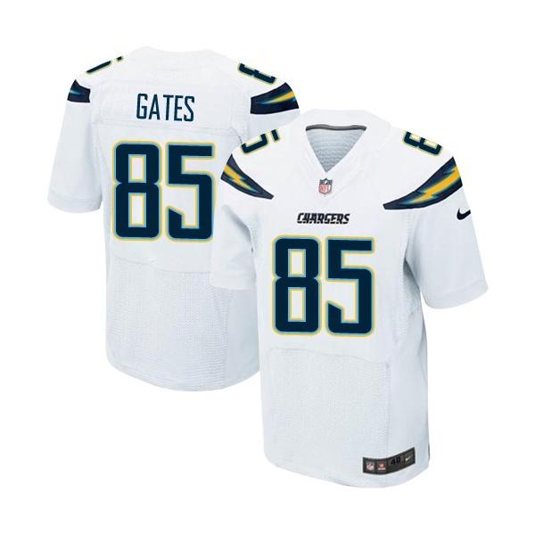 [Elite] Gates San Diego Football Team Jersey -San Diego #85 Antonio Gates Jersey (White)