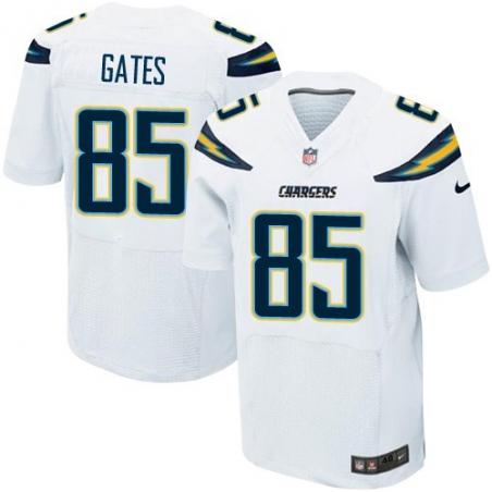 [Elite] Gates San Diego Football Team Jersey -San Diego #85 Antonio Gates Jersey (White)