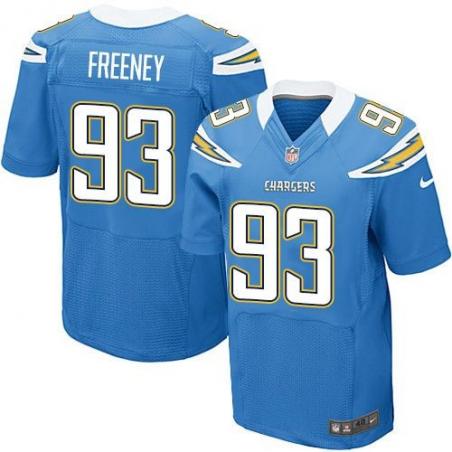 [Elite] Freeney San Diego Football Team Jersey -San Diego #93 Dwight Freeney Jersey (Light Blue)