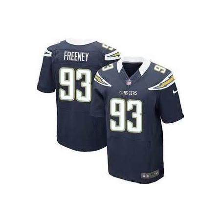 [Elite] Freeney San Diego Football Team Jersey -San Diego #93 Dwight Freeney Jersey (Navy Blue)