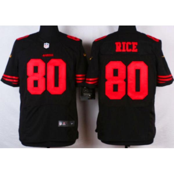 [Elite]Jerry Rice San Francisco Football Team Jersey(Black)_Free ...