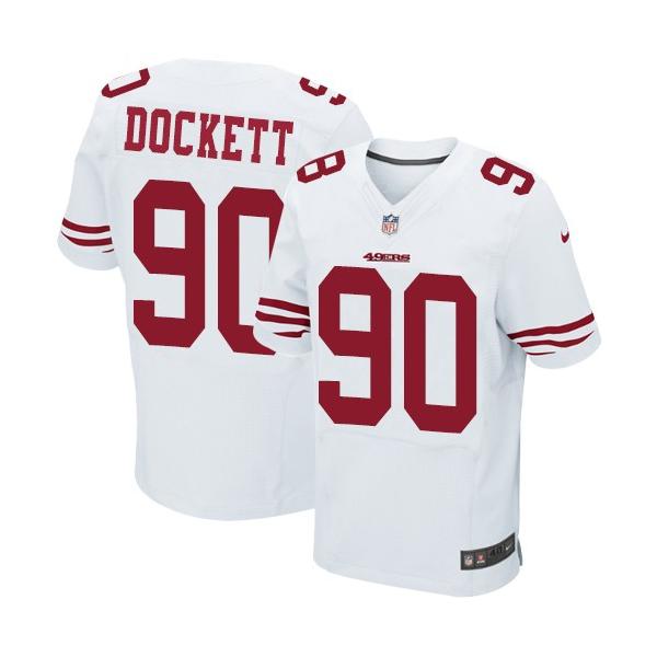 [Elite]Darnell Dockett San Francisco Football Team Jersey(White)_ ...