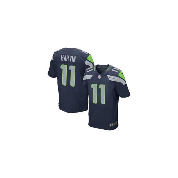 [Elite] Harvin Seattle Football Team Jersey -Seattle #11 Percy Harvin Jersey (Blue)