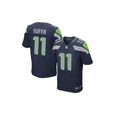 [Elite] Harvin Seattle Football Team Jersey -Seattle #11 Percy Harvin Jersey (Blue)
