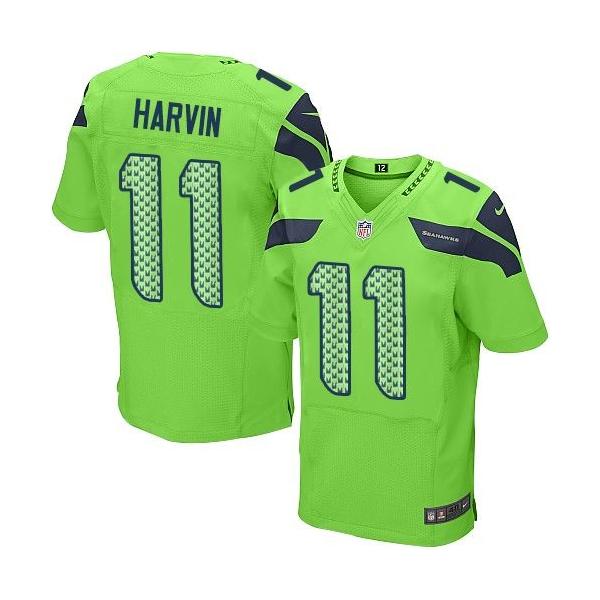 [Elite] Harvin Seattle Football Team Jersey -Seattle #11 Percy Harvin Jersey (Green)