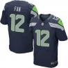 [Elite] Fan Seattle Football Team Jersey -Seattle #12 12th Fan Jersey (Blue)