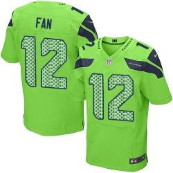 [Elite] Fan Seattle Football Team Jersey -Seattle #12 12th Fan Jersey (Green)