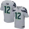 [Elite] Fan Seattle Football Team Jersey -Seattle #12 12th Fan Jersey (Grey)