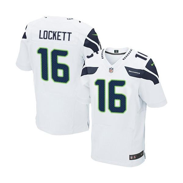 [Elite] Lockett Seattle Football Team Jersey -Seattle #16 Tyler Lockett Jersey (White)
