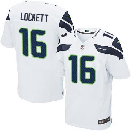 [Elite] Lockett Seattle Football Team Jersey -Seattle #16 Tyler Lockett Jersey (White)