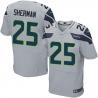 [Elite] Sherman Seattle Football Team Jersey -Seattle #25 Richard Sherman Jersey (Grey)