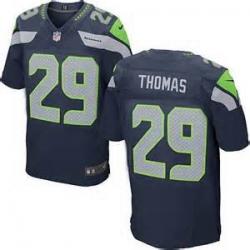 [Elite] Thomas Seattle Football Team Jersey -Seattle #29 Earl Thomas Jersey (Blue)