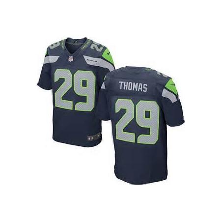 [Elite] Thomas Seattle Football Team Jersey -Seattle #29 Earl Thomas Jersey (Blue)