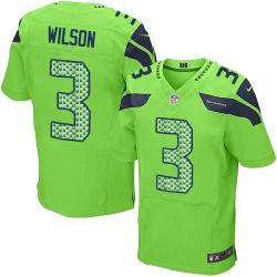 [Elite] Wilson Seattle Football Team Jersey -Seattle #3 Russell Wilson Jersey (Green)