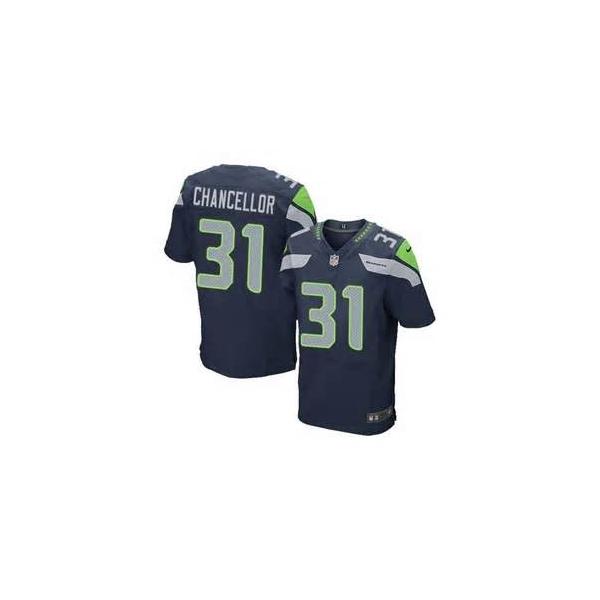 [Elite] Chancellor Seattle Football Team Jersey -Seattle #31 Kam Chancellor Jersey (Blue)