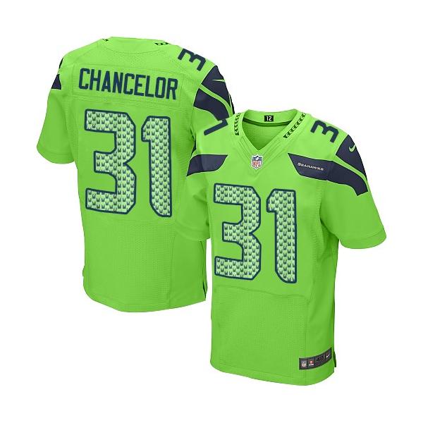 [Elite] Chancellor Seattle Football Team Jersey -Seattle #31 Kam Chancellor Jersey (Green)