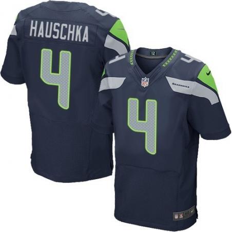 [Elite] Hauschka Seattle Football Team Jersey -Seattle #4 Steven Hauschka Jersey (Blue)