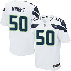 [Elite] Wright Seattle Football Team Jersey -Seattle #50 K.J. Wright Jersey (White)