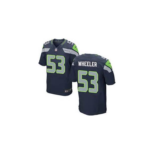 [Elite] Wheeler Seattle Football Team Jersey -Seattle #53 Jared Wheeler Jersey (Blue)