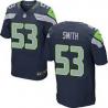 [Elite] Smith Seattle Football Team Jersey -Seattle #53 Malcolm Smith Jersey (Blue)