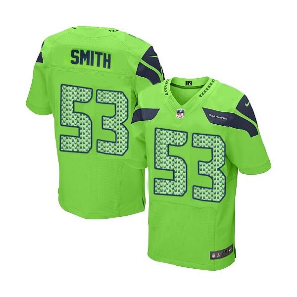 [Elite] Smith Seattle Football Team Jersey -Seattle #53 Malcolm Smith Jersey (Green)