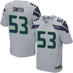 [Elite] Smith Seattle Football Team Jersey -Seattle #53 Malcolm Smith Jersey (Grey)
