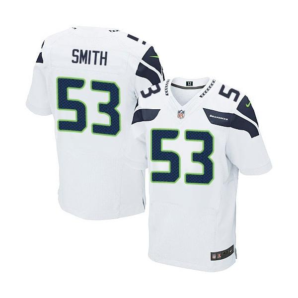 [Elite] Smith Seattle Football Team Jersey -Seattle #53 Malcolm Smith Jersey (White)