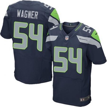 [Elite] Wagner Seattle Football Team Jersey -Seattle #54 Bobby Wagner Jersey (Blue)