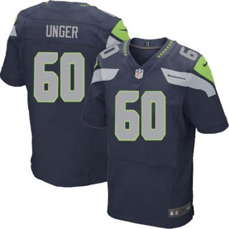[Elite] Unger Seattle Football Team Jersey -Seattle #60 Max Unger Jersey (Blue)