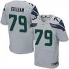 [Elite] Gilliam Seattle Football Team Jersey -Seattle #79 Garry Gilliam Jersey (Grey)