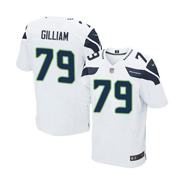 [Elite] Gilliam Seattle Football Team Jersey -Seattle #79 Garry Gilliam Jersey (White)