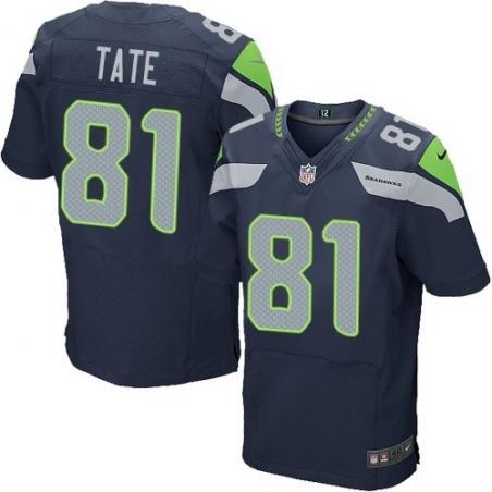 [Elite] Tate Seattle Football Team Jersey -Seattle #81 Golden Tate Jersey (Blue)