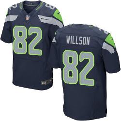 [Elite] Willson Seattle Football Team Jersey -Seattle #82 Luke Willson Jersey (Blue)
