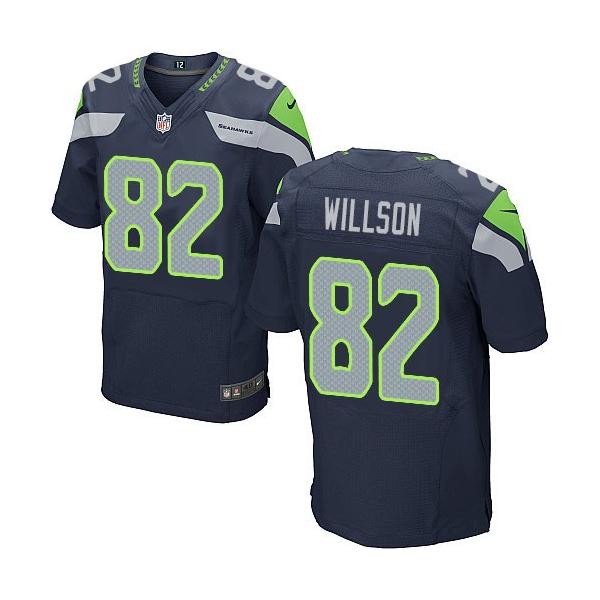 [Elite] Willson Seattle Football Team Jersey -Seattle #82 Luke Willson Jersey (Blue)