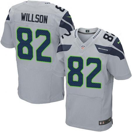 [Elite] Willson Seattle Football Team Jersey -Seattle #82 Luke Willson Jersey (Grey)