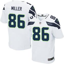 [Elite] Miller Seattle Football Team Jersey -Seattle #86 Zach Miller Jersey (White)