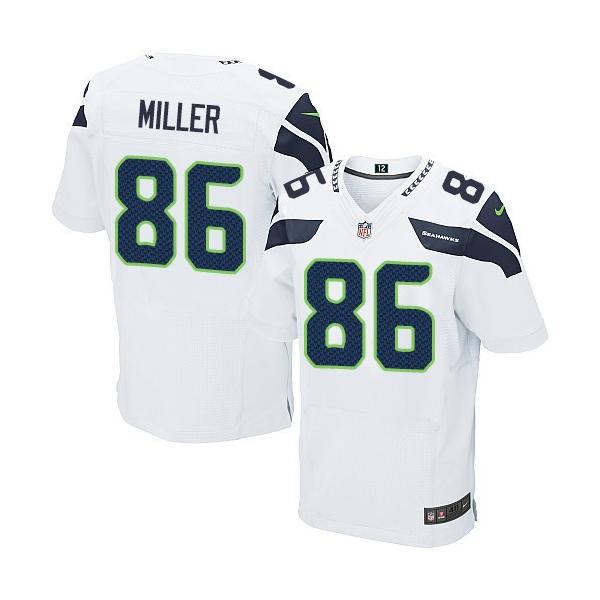 [Elite] Miller Seattle Football Team Jersey -Seattle #86 Zach Miller Jersey (White)