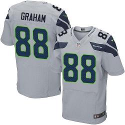 [Elite] Graham Seattle Football Team Jersey -Seattle #88 Jimmy Graham Jersey (Grey)