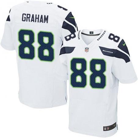 [Elite] Graham Seattle Football Team Jersey -Seattle #88 Jimmy Graham Jersey (White)