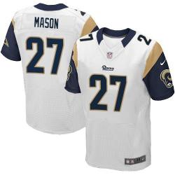[Elite] Mason St. Louis Football Team Jersey -St. Louis #27 Tre Mason Jersey (White)