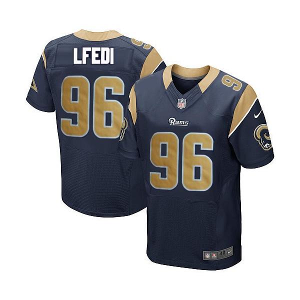 [Elite] Lfedi St. Louis Football Team Jersey -St. Louis #96 Martin Lfedi Jersey (Blue)
