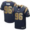 [Elite] Sam St. Louis Football Team Jersey -St. Louis #96 Michael Sam Jersey (Blue)